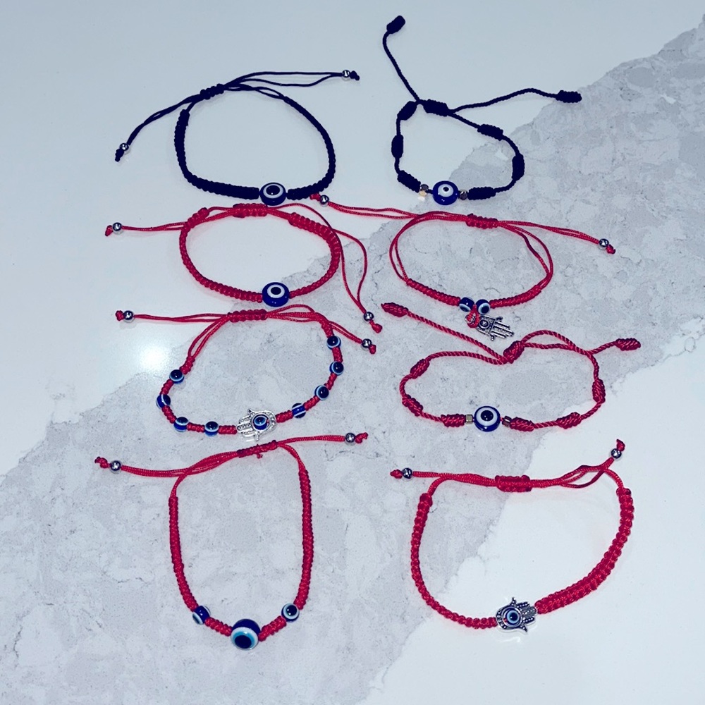 Evil Eye Bracelets 2 for $8 Red Blue Black